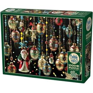 Cobble Hill Holiday Ornament Puzzle - 1000 Pieces. Complete